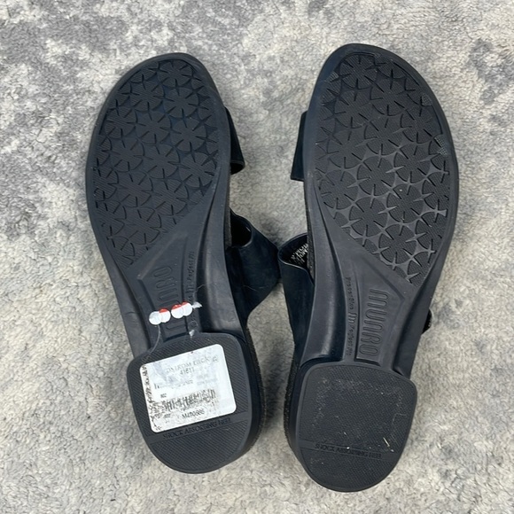 New Munro Jody Slide Sandal Black Nubuck Comfort Sz 8 Narrow - Picture 13 of 15